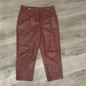 Faux leather pants